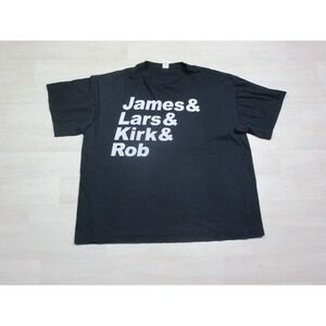 Vintage METALLICA Band Members T‎ Shirt (2XL) James & Lars & Kirk & Rob Graphic